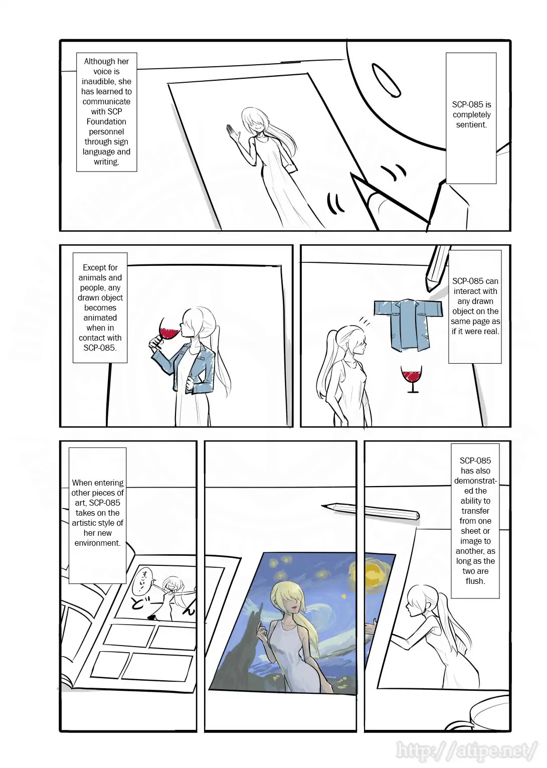 Oversimplified SCP Chapter 6 page 2 - Chapter 6: SCP-085 Hand-draw "Cassy"