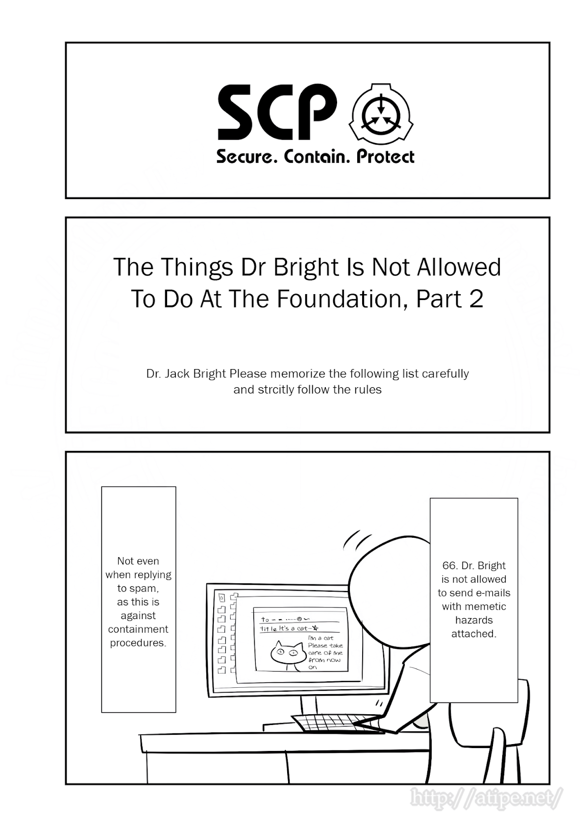 Oversimplified SCP Chapter 87 page 1 - Chapter 87: The Things Dr Bright Is Not Allowed To Do At The Foundation, Part 2