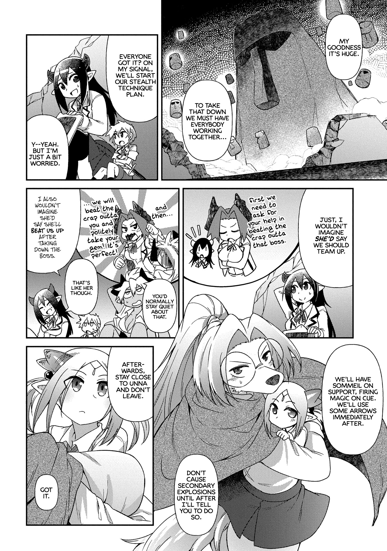 Oversized Sextet Chapter 11 page 12 - Chapter 11: The Giantess and The Dungeon Hunt Part 3