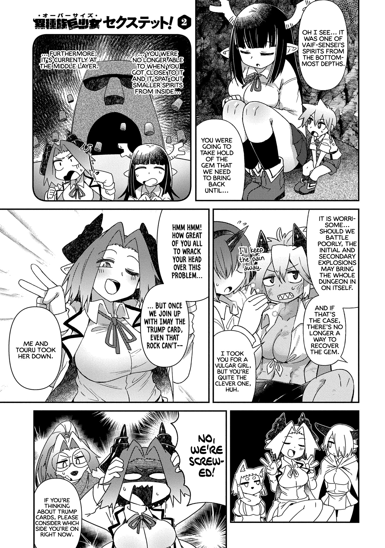Oversized Sextet Chapter 11 page 9 - Chapter 11: The Giantess and The Dungeon Hunt Part 3
