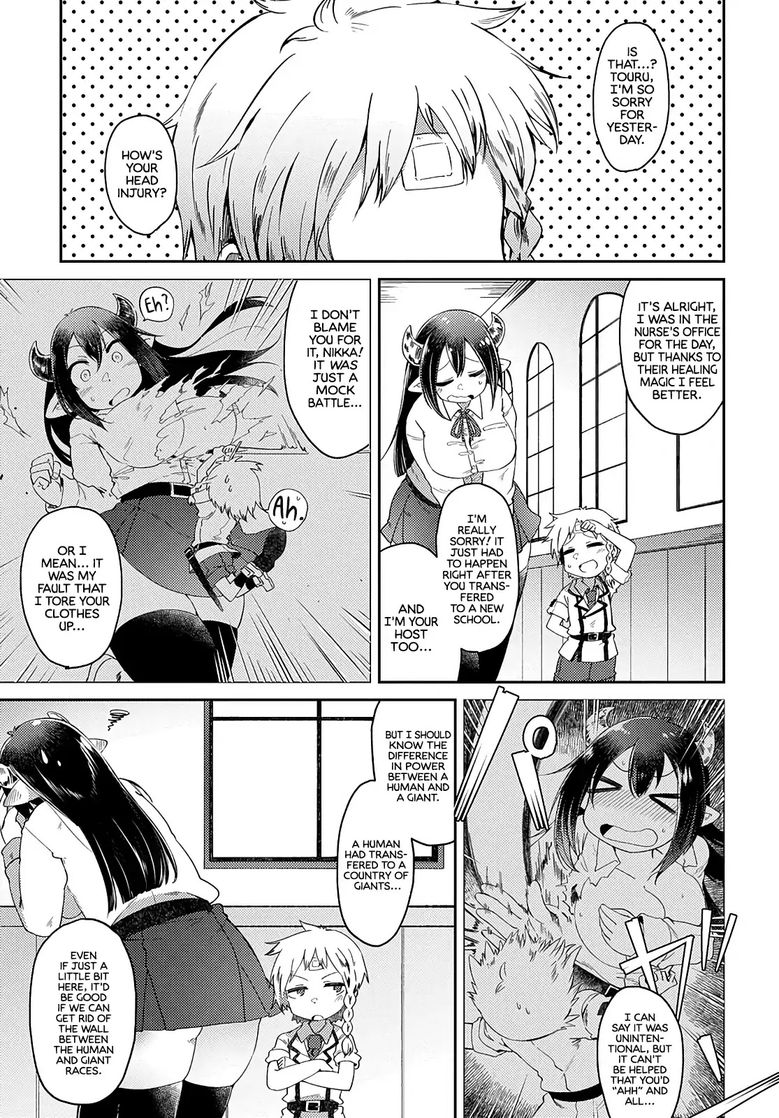 Oversized Sextet Chapter 2 page 1 - Chapter 2: The Giantess and Extracurriculars