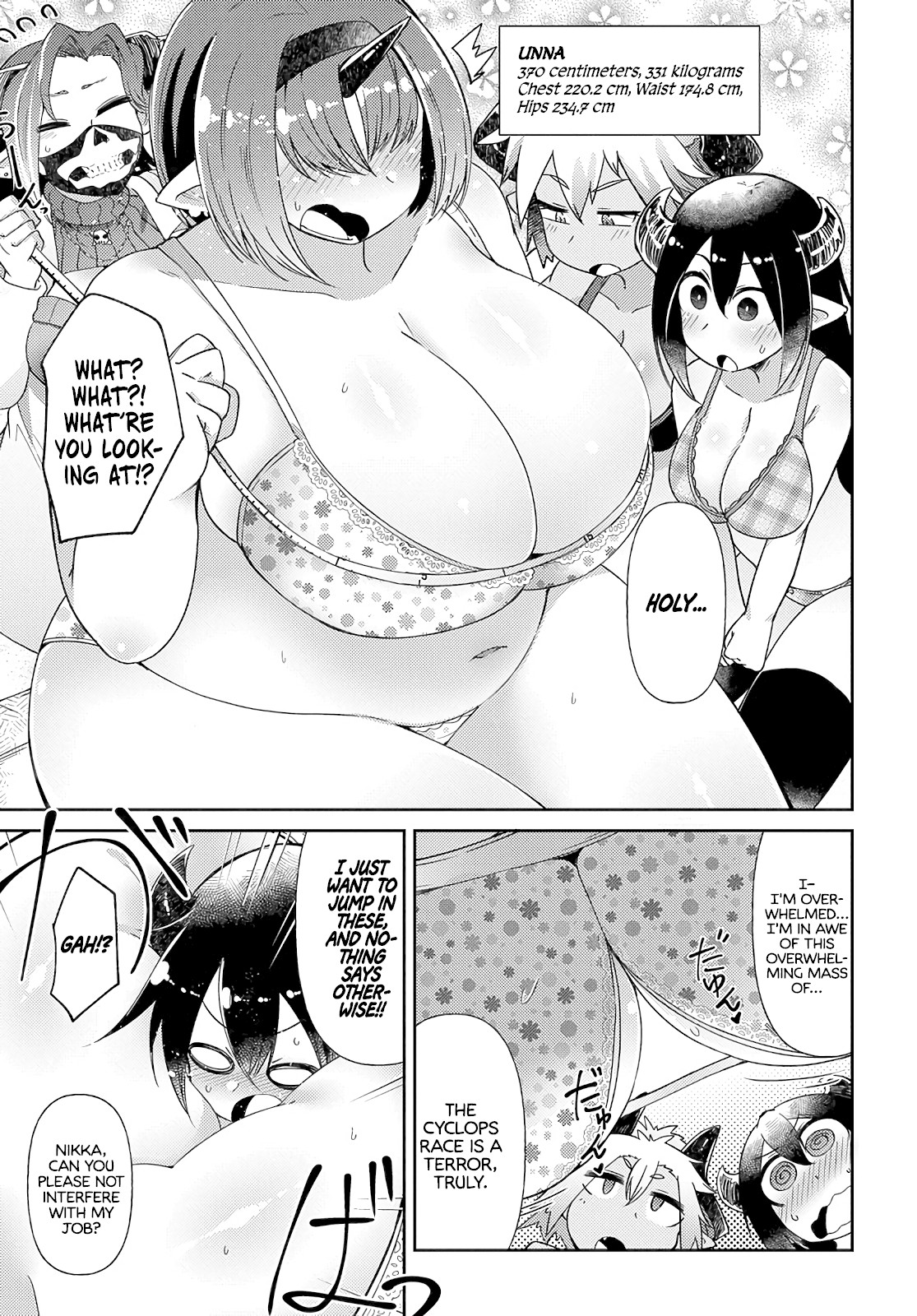 Oversized Sextet Chapter 4 page 17 - Chapter 4: The Giantess and Physical Assessments