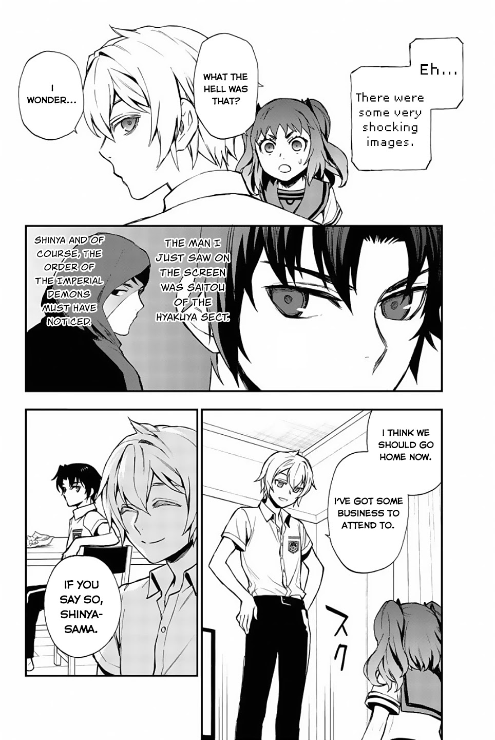 Owari no Seraph: Guren Ichinose's Catastrophe at 16 Chapter 14 page 33 - Chapter 14