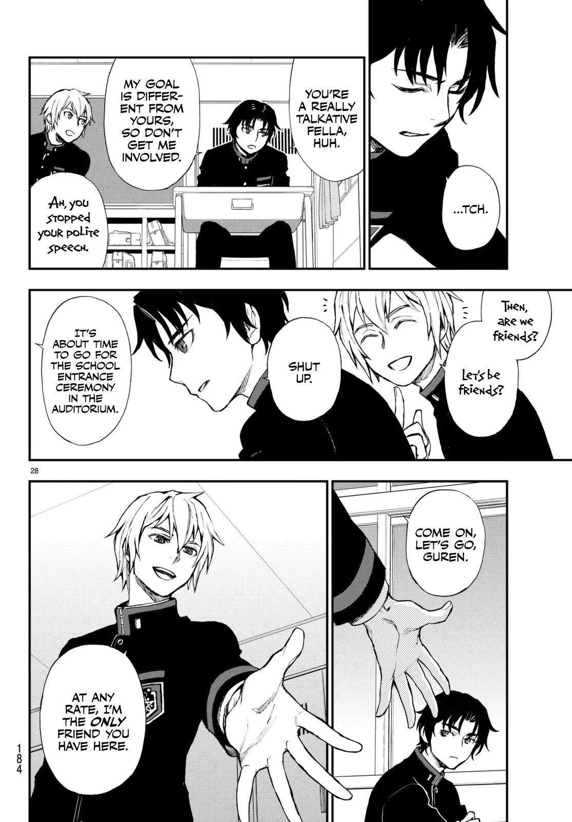 Owari no Seraph: Guren Ichinose's Catastrophe at 16 Chapter 2 page 28 - Chapter 2