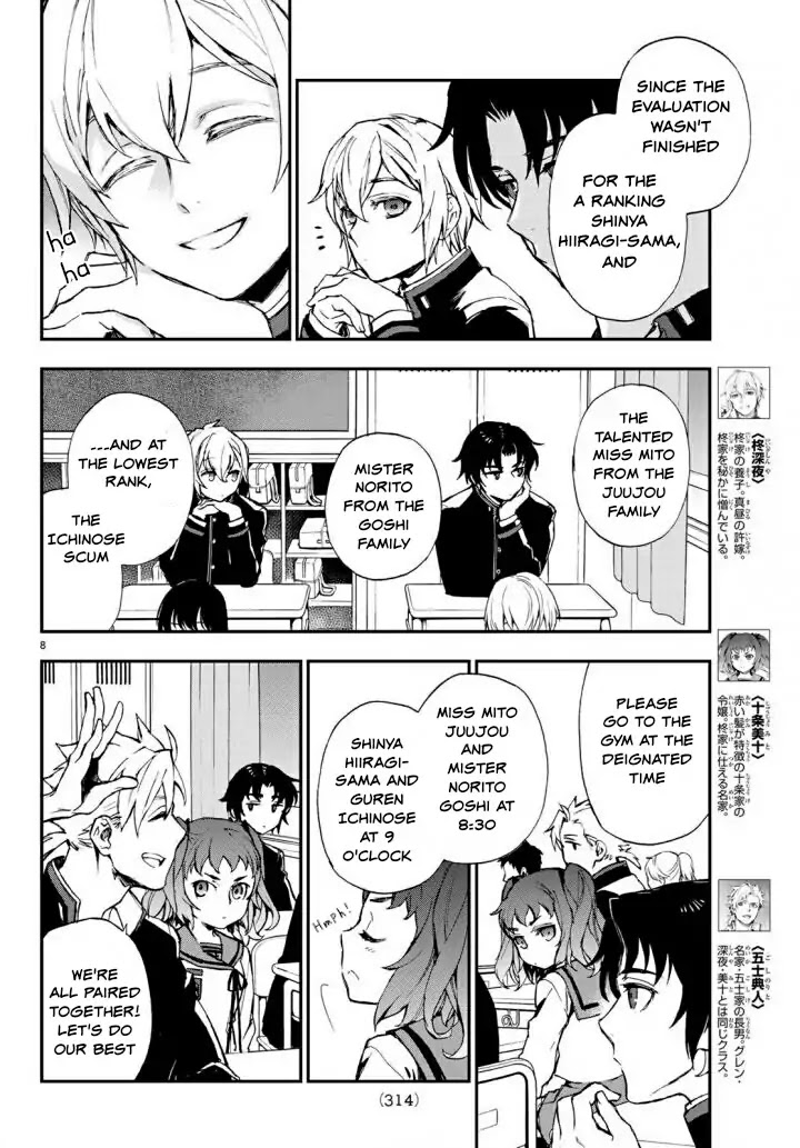Owari no Seraph: Guren Ichinose's Catastrophe at 16 Chapter 8 page 8 - Chapter 8