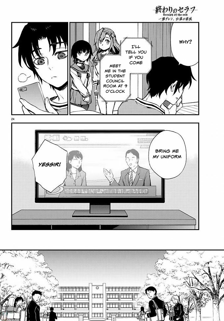 Owari no Seraph: Guren Ichinose's Catastrophe at 16 Chapter 9 page 24 - Chapter 9