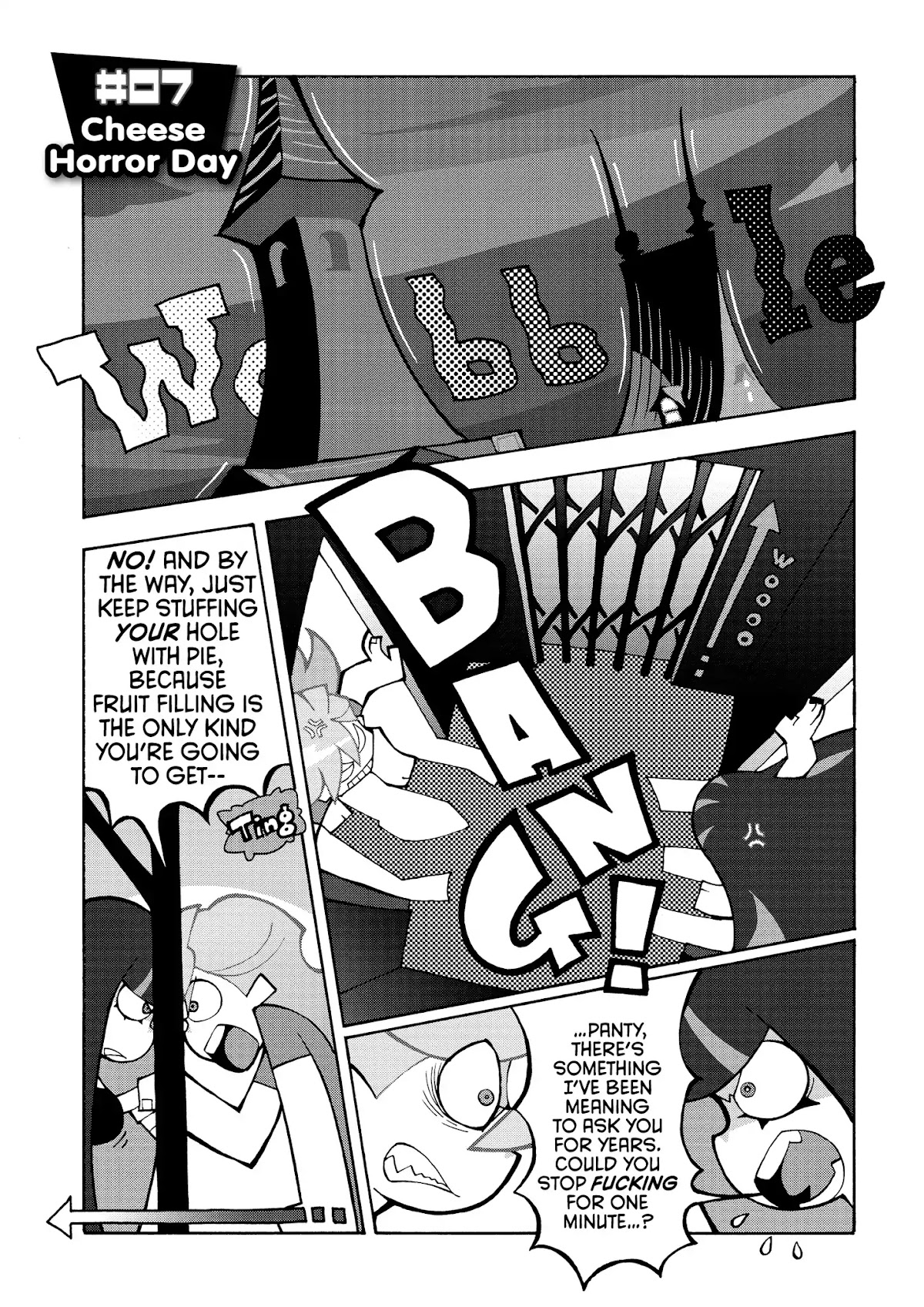 Panty & Stocking with Garterbelt Chapter 7 page 1 - Chapter 7: Cheese Horror Day