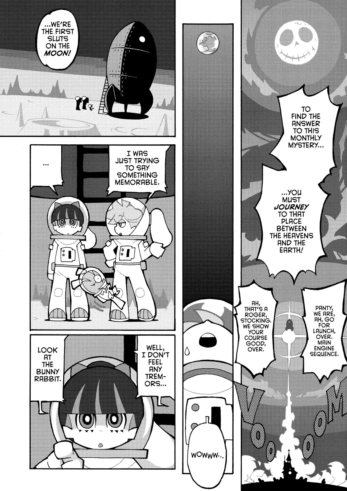 Panty & Stocking with Garterbelt Chapter 7 page 4 - Chapter 7: Cheese Horror Day
