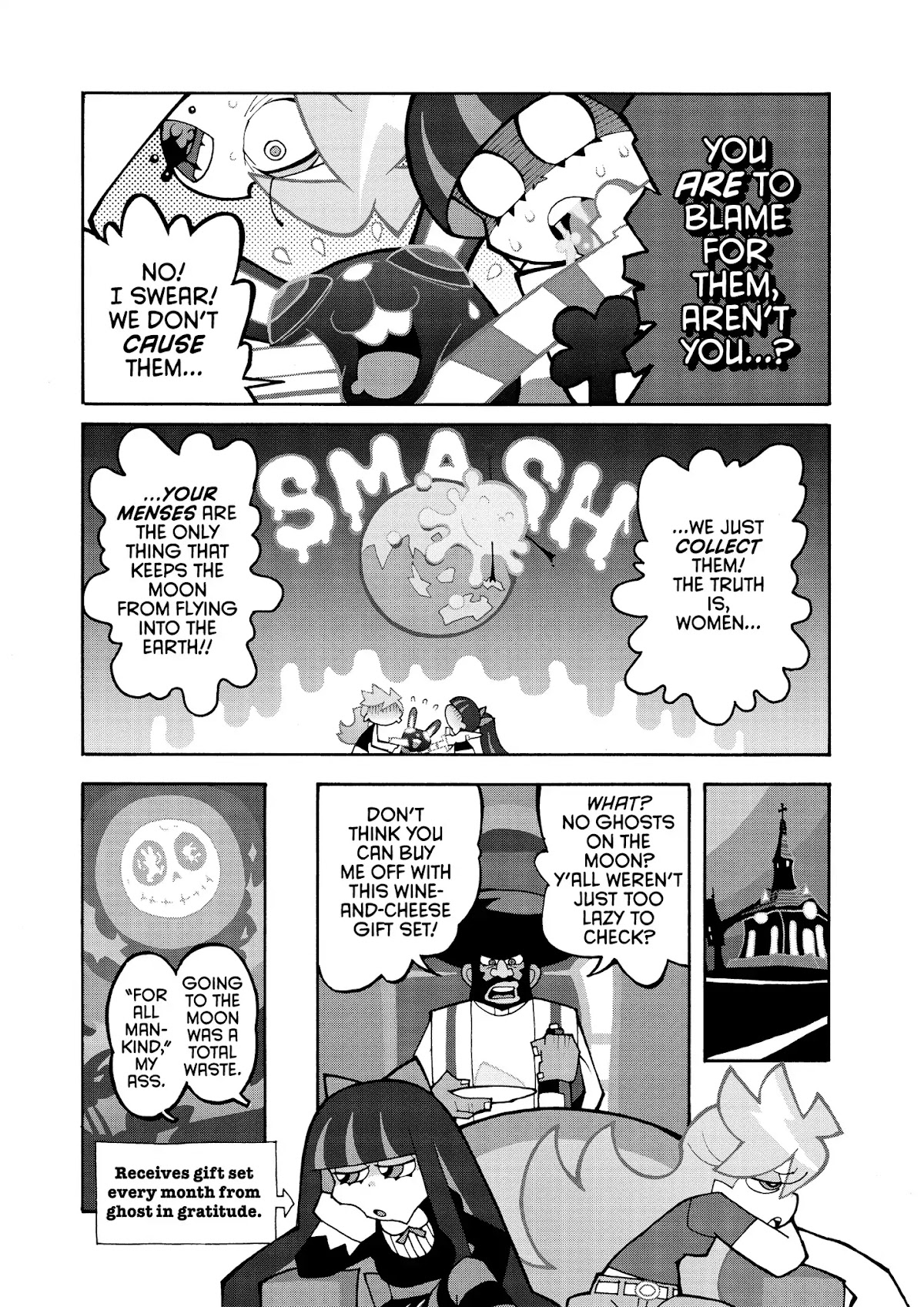 Panty & Stocking with Garterbelt Chapter 7 page 8 - Chapter 7: Cheese Horror Day