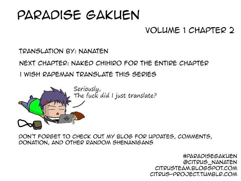 Paradise Gakuen Chapter 2 page 39 - Chapter 2 : The Chase of Miss Gakuen!?