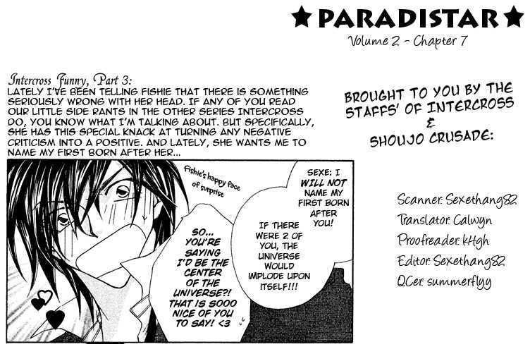 Paradistar Chapter 7 page 1 - Chapter 7 : Love's Party