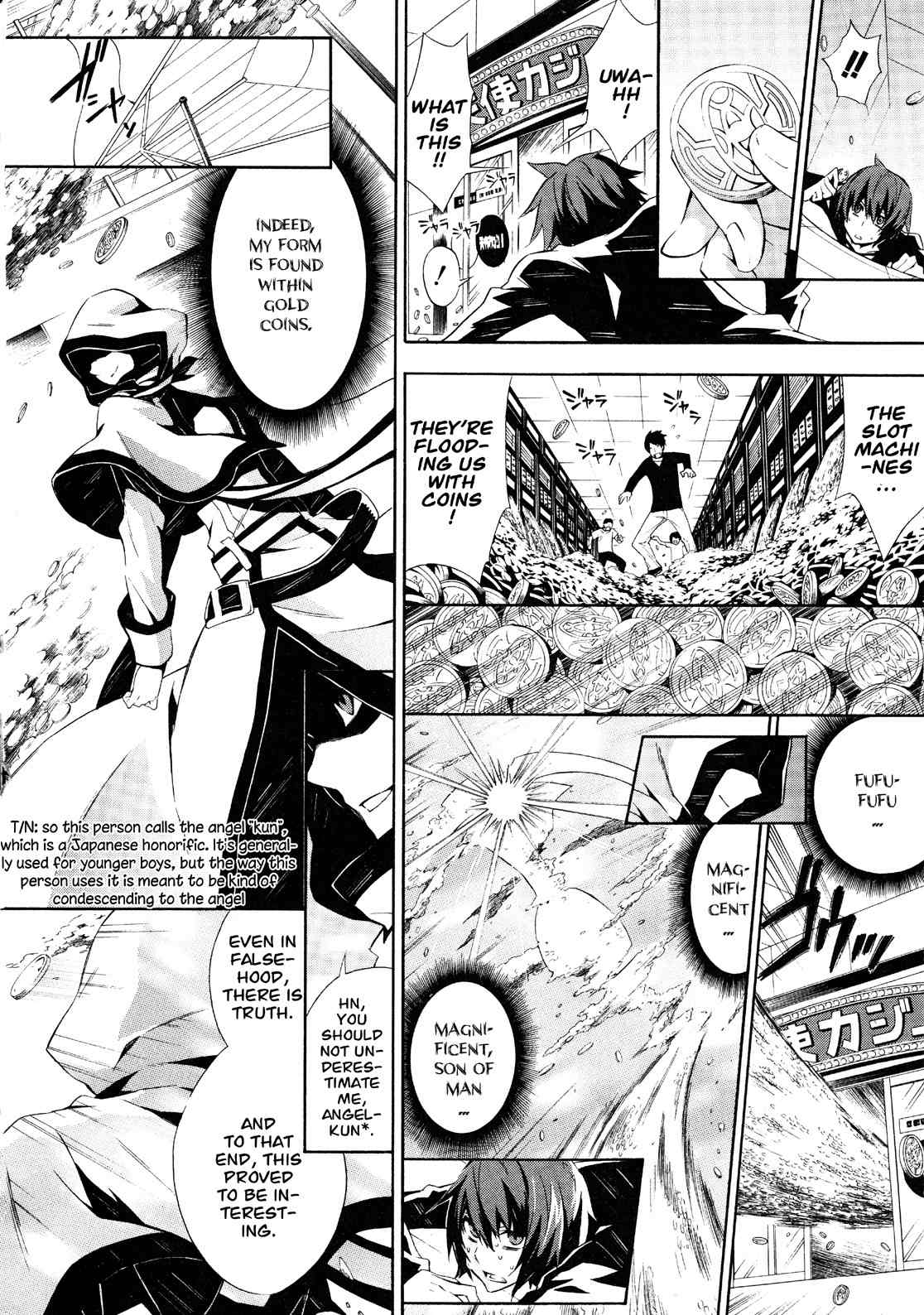 Paradox Blue Chapter 11 page 14 - Chapter 11: Angel Hazard vs. Four Angels (3): A Mysterious Person's Destiny