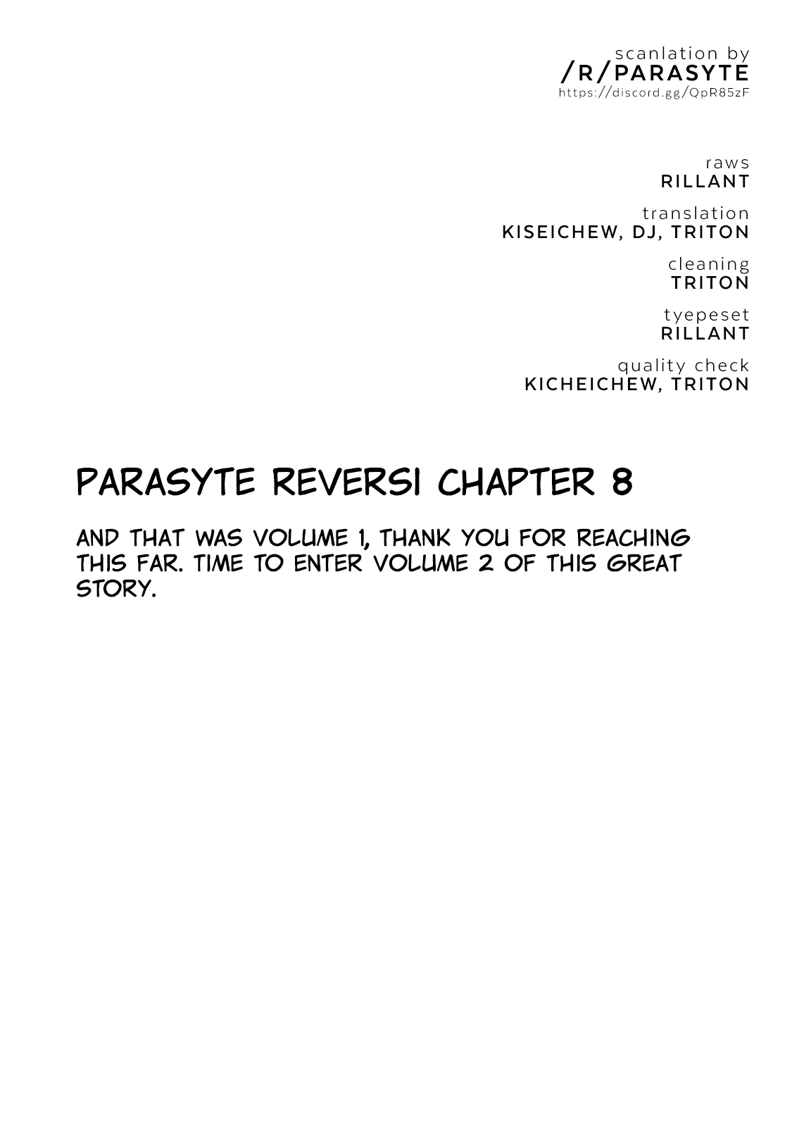 Parasyte Reversi Chapter 8 page 1 - Chapter 8: Happy!!