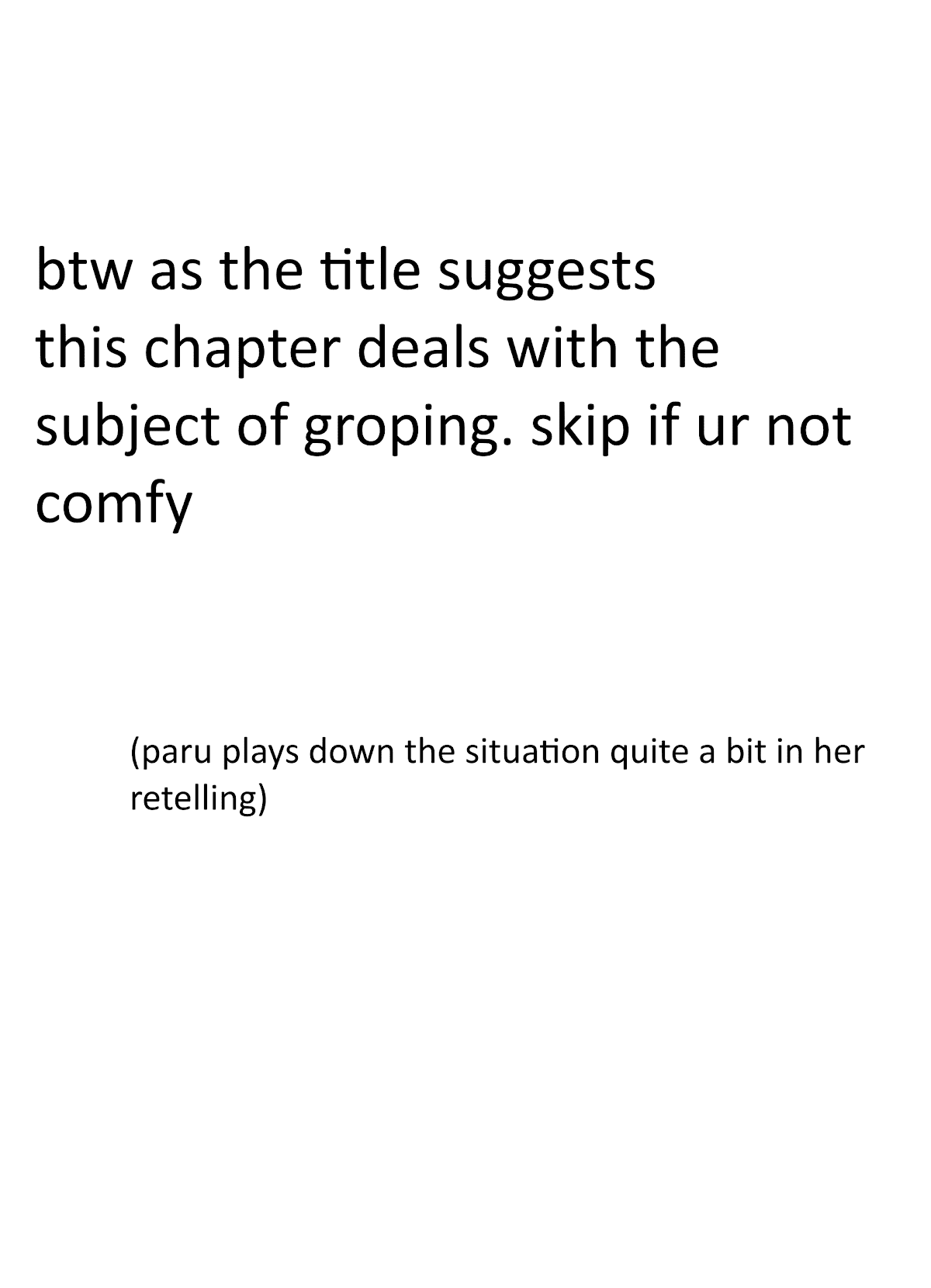 Paru's Graffiti Chapter 18 page 1 - Chapter 18: A Groping Incident with a Dramatic Touch