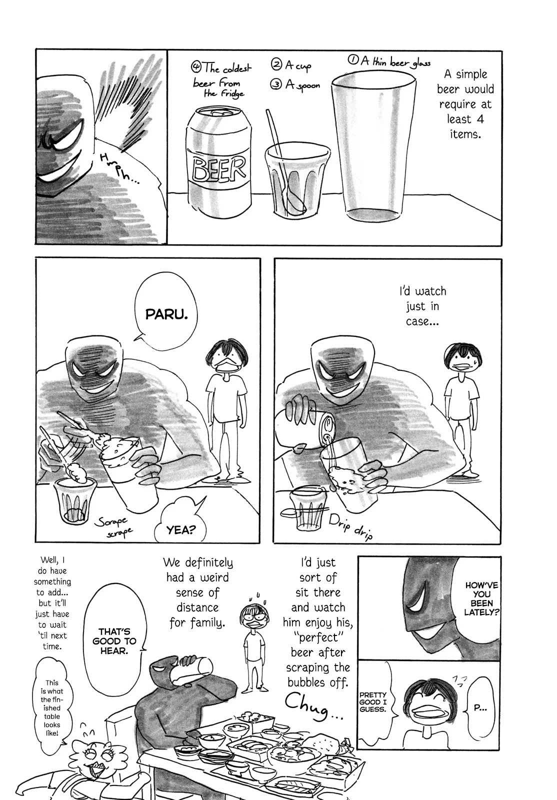 Paru's Graffiti Chapter 5 page 5 - Chapter 5: A Bowl of Soup and Two Beers for a Feast