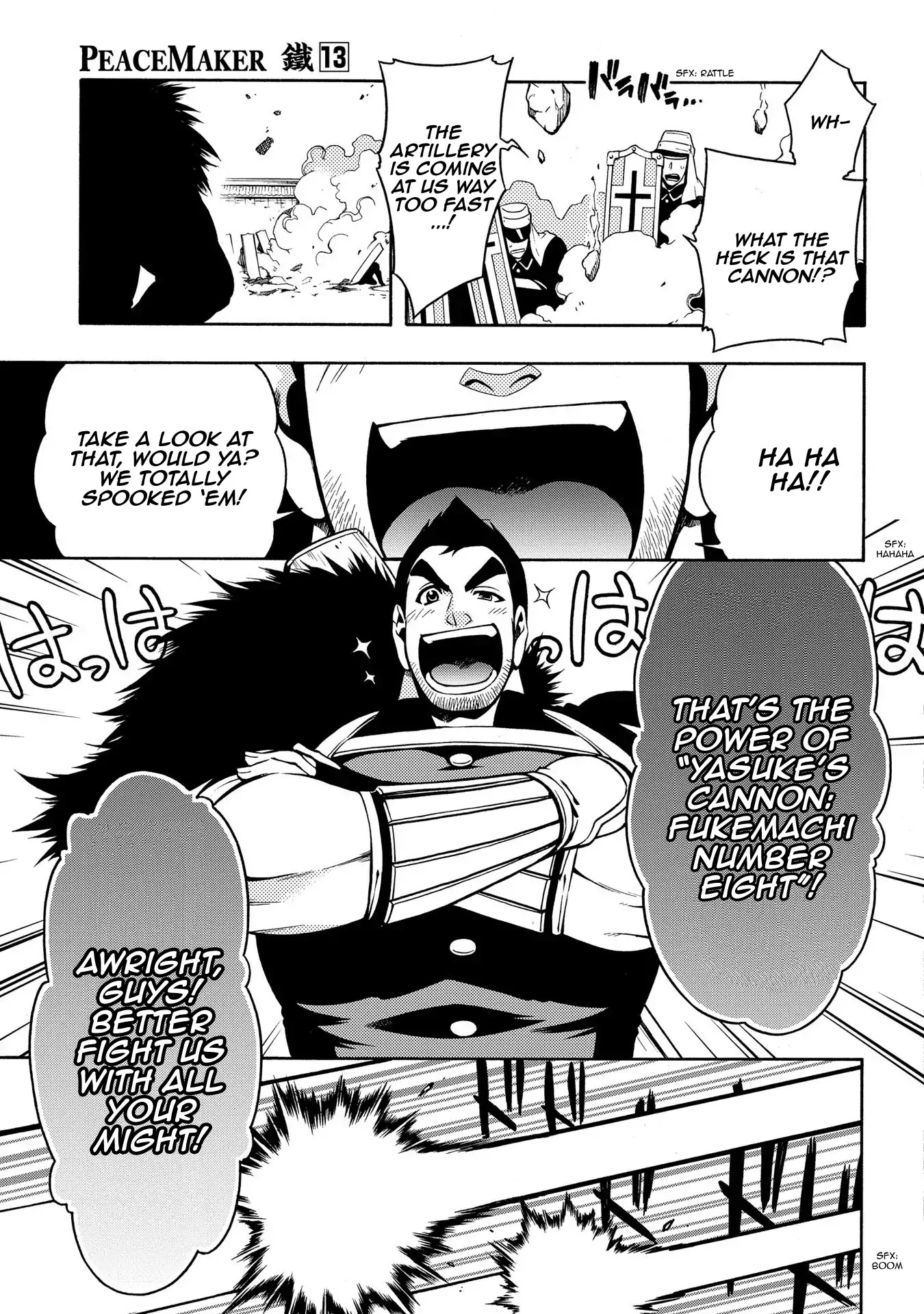Peace Maker Kurogane Chapter 65 page 13 - Chapter 65: Cannon