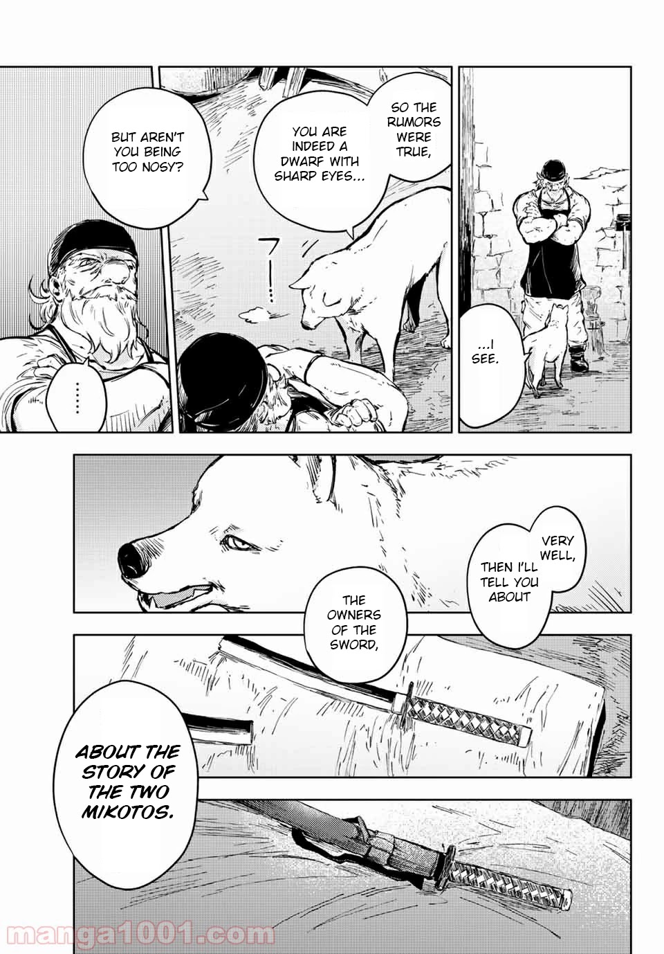 Peach Boy Riverside Chapter 34 page 9 - Chapter 34: mikoto and sword