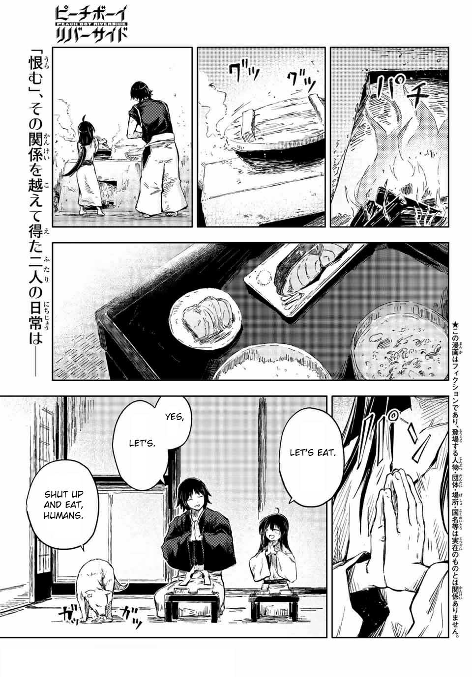 Peach Boy Riverside Chapter 37.1 page 2 - Chapter 37.1 - 37.2: Mikoto and Oni God