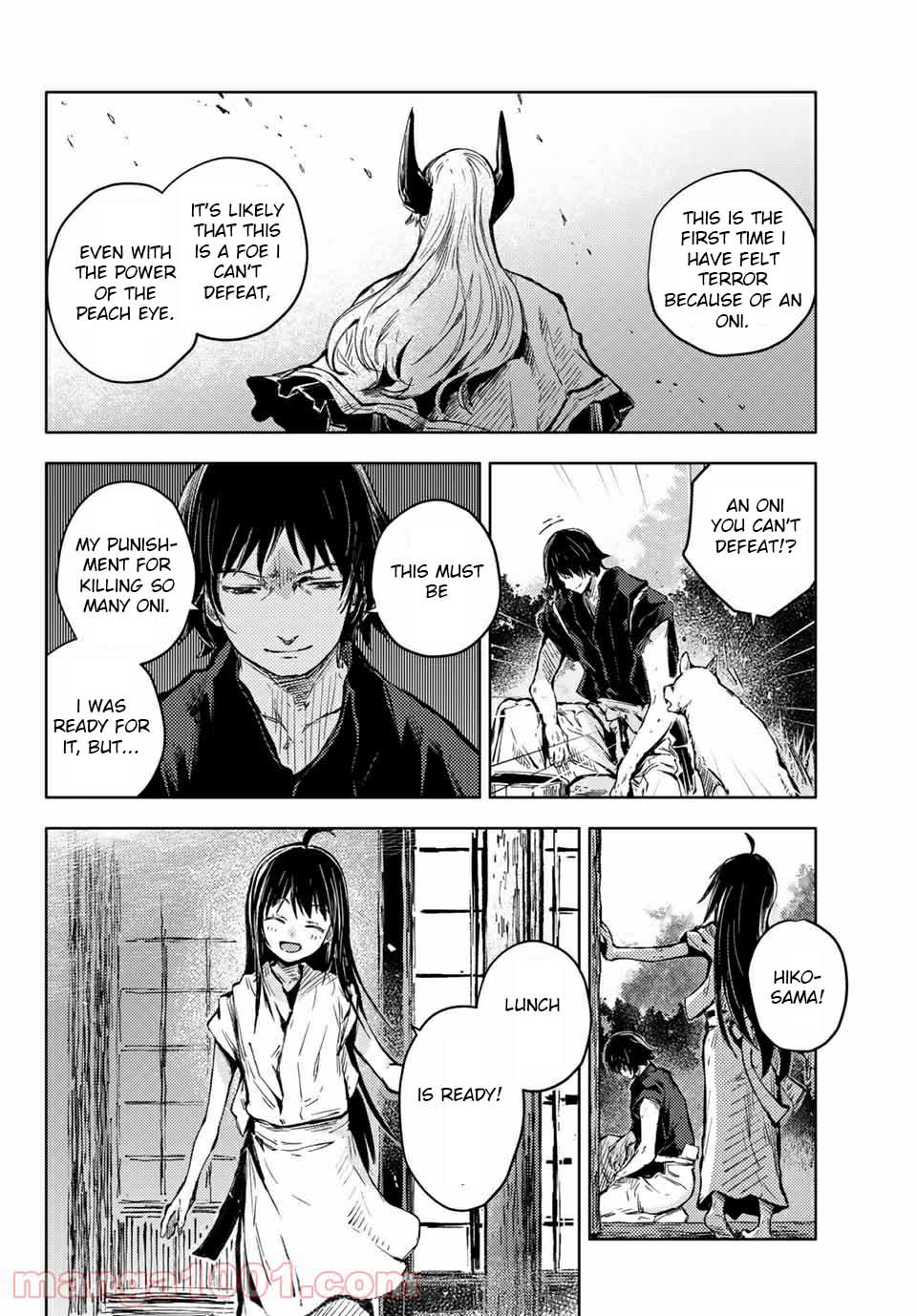 Peach Boy Riverside Chapter 37.1 page 9 - Chapter 37.1 - 37.2: Mikoto and Oni God