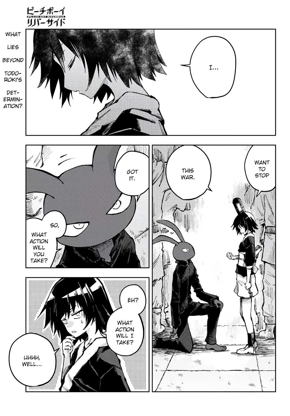 Peach Boy Riverside Chapter 60 page 1 - Chapter 60: The black rabbit and the zealot