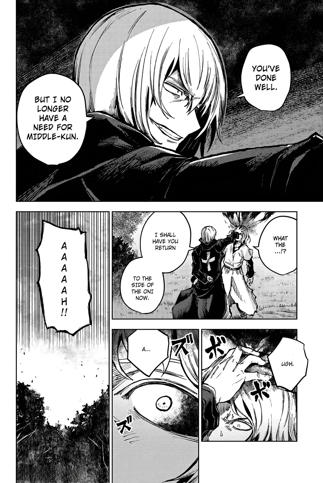 Peach Boy Riverside Chapter 64 page 12 - Chapter 64: Masked Oni God and Thinking Oni God