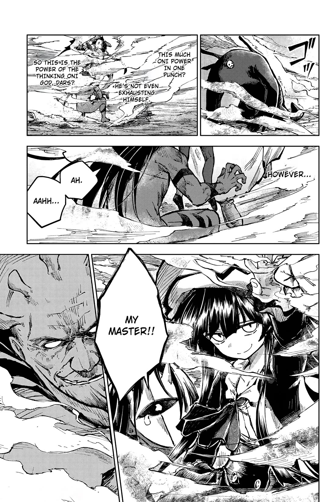 Peach Boy Riverside Chapter 64 page 7 - Chapter 64: Masked Oni God and Thinking Oni God