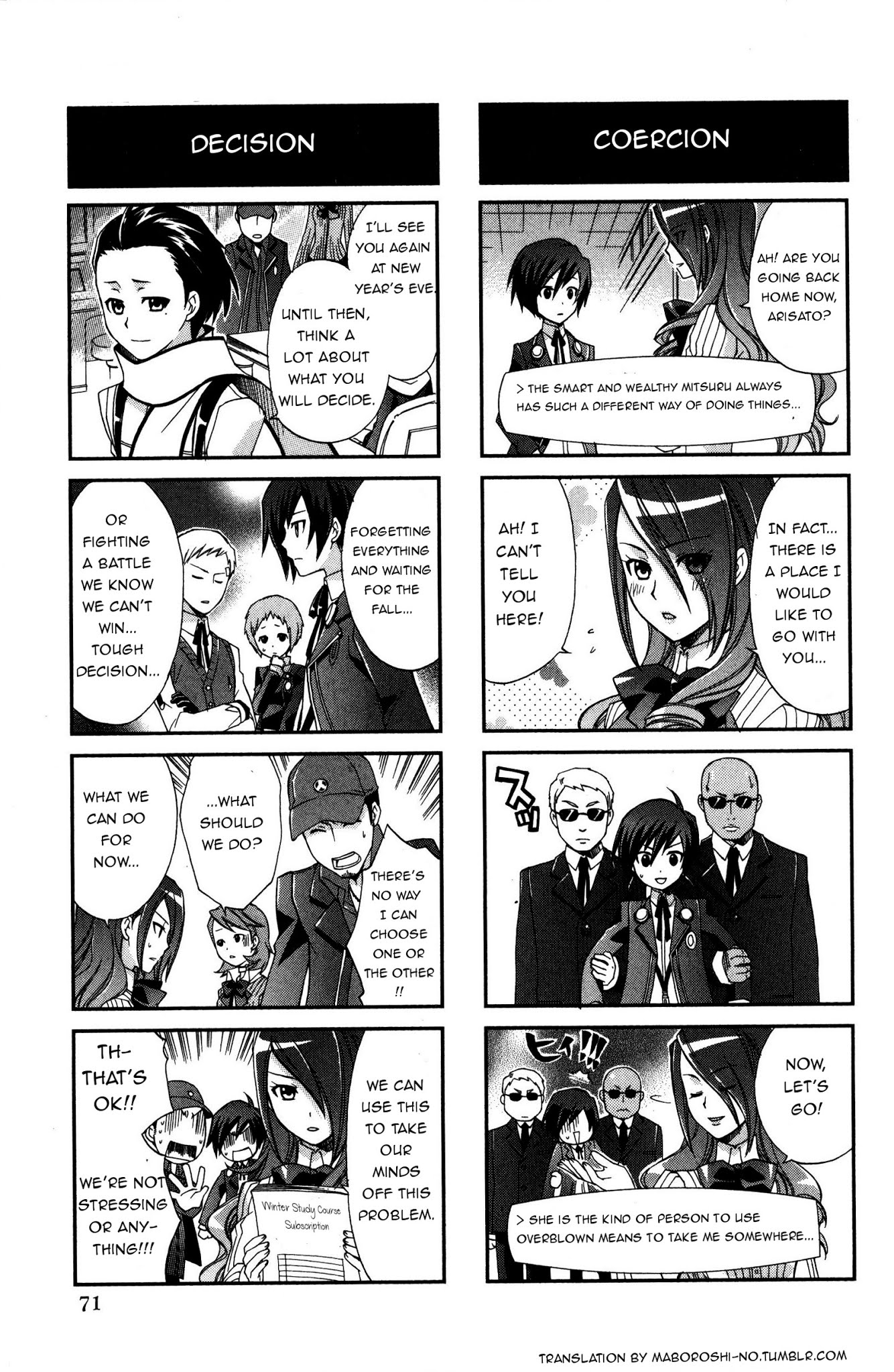 Persona 3 4 Koma Kings Chapter 11 page 6 - Chapter 11 : Goddess of Death Level 99