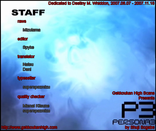 Persona 3 Chapter 10 page 1 - Chapter 10