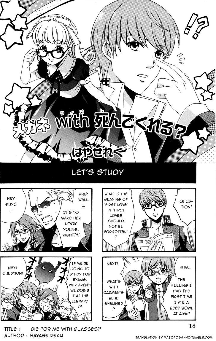 Persona 4 4koma Kings Chapter 4 page 1 - Chapter 4 : The Heroes of Class 2-2