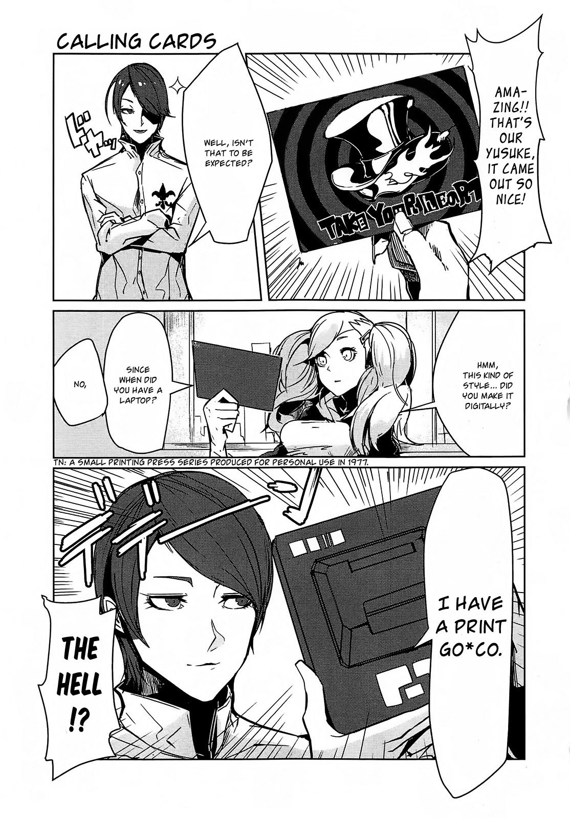 Persona 5 A la Carte Anthology Chapter 7 page 3 - Chapter 7: One-page Manga Playhouse
