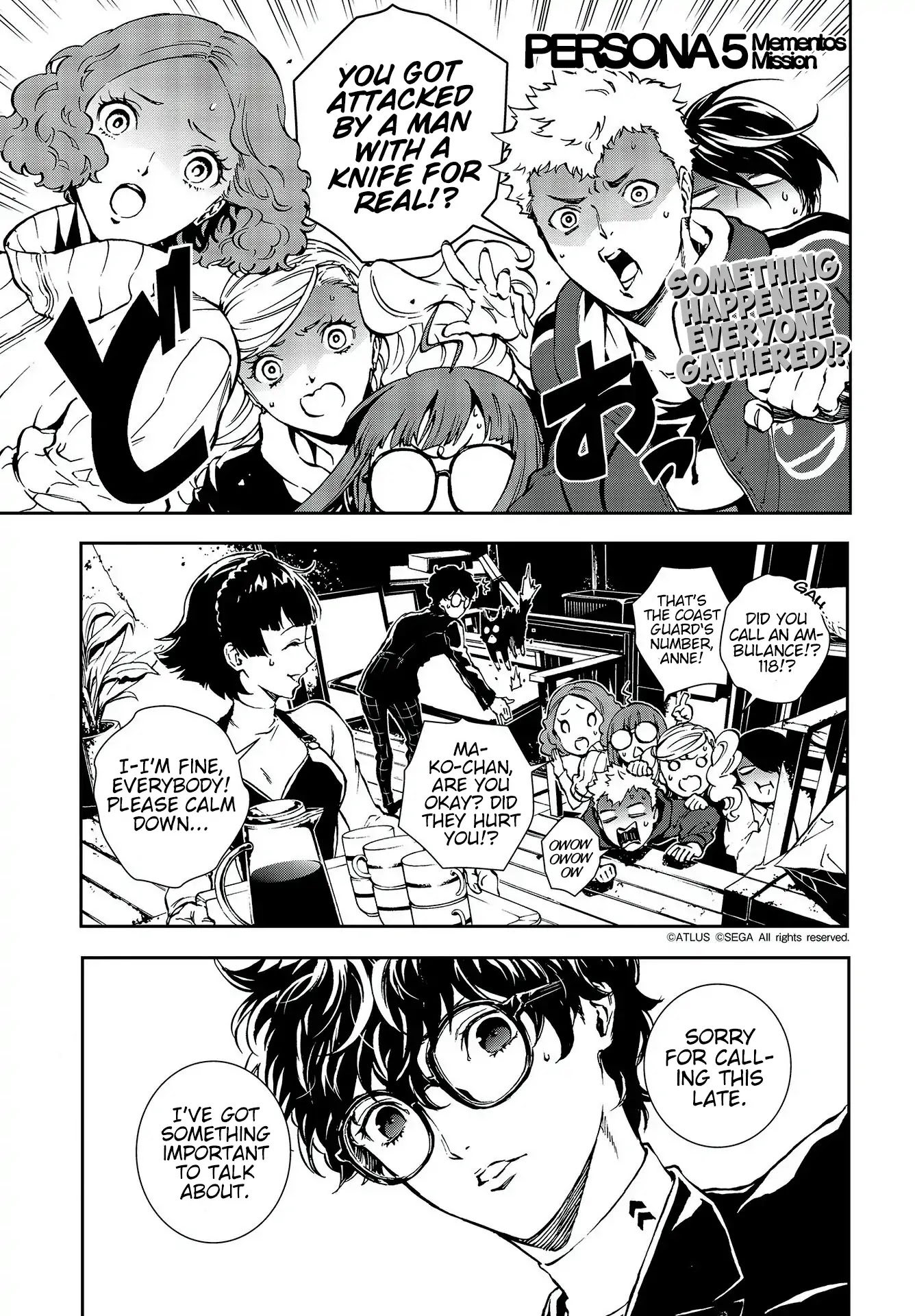Persona 5: Mementos Mission Chapter 11 page 1 - Chapter 11: In the Black of Night