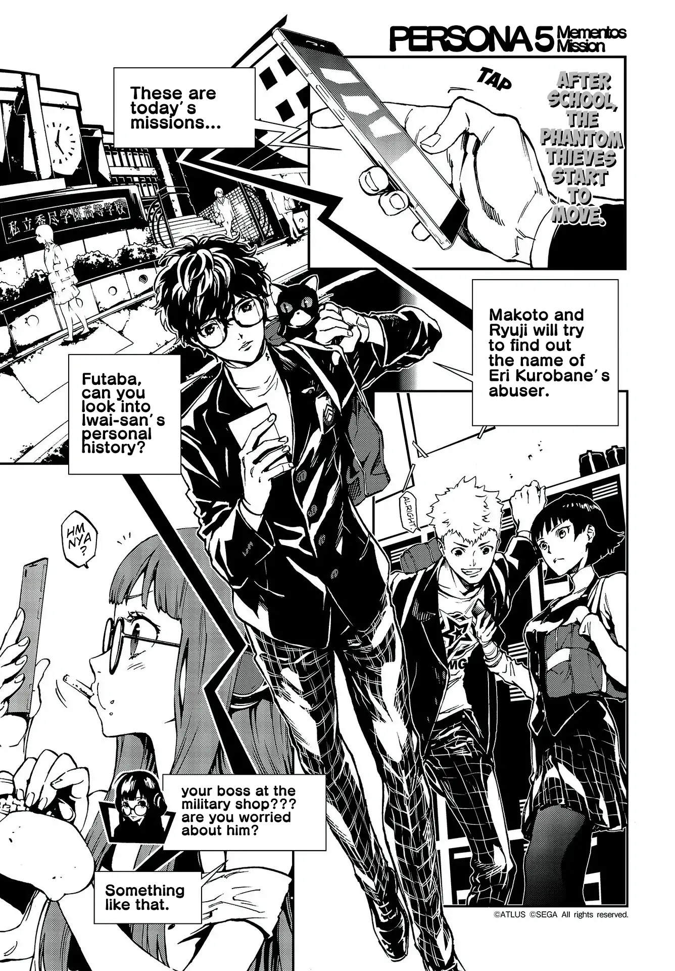 Persona 5: Mementos Mission Chapter 9 page 1 - Chapter 9: Out of the Blue