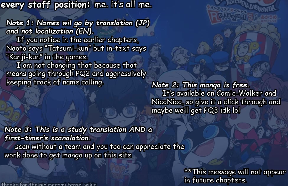 Persona Q2: New Cinema Labyrinth Roundabout Special Chapter 4 page 1 - Chapter 4