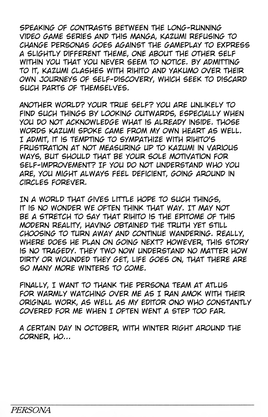 Persona: Tsumi to Bachi Chapter 18 page 40 - Chapter 18: Hope>>Dream [END]
