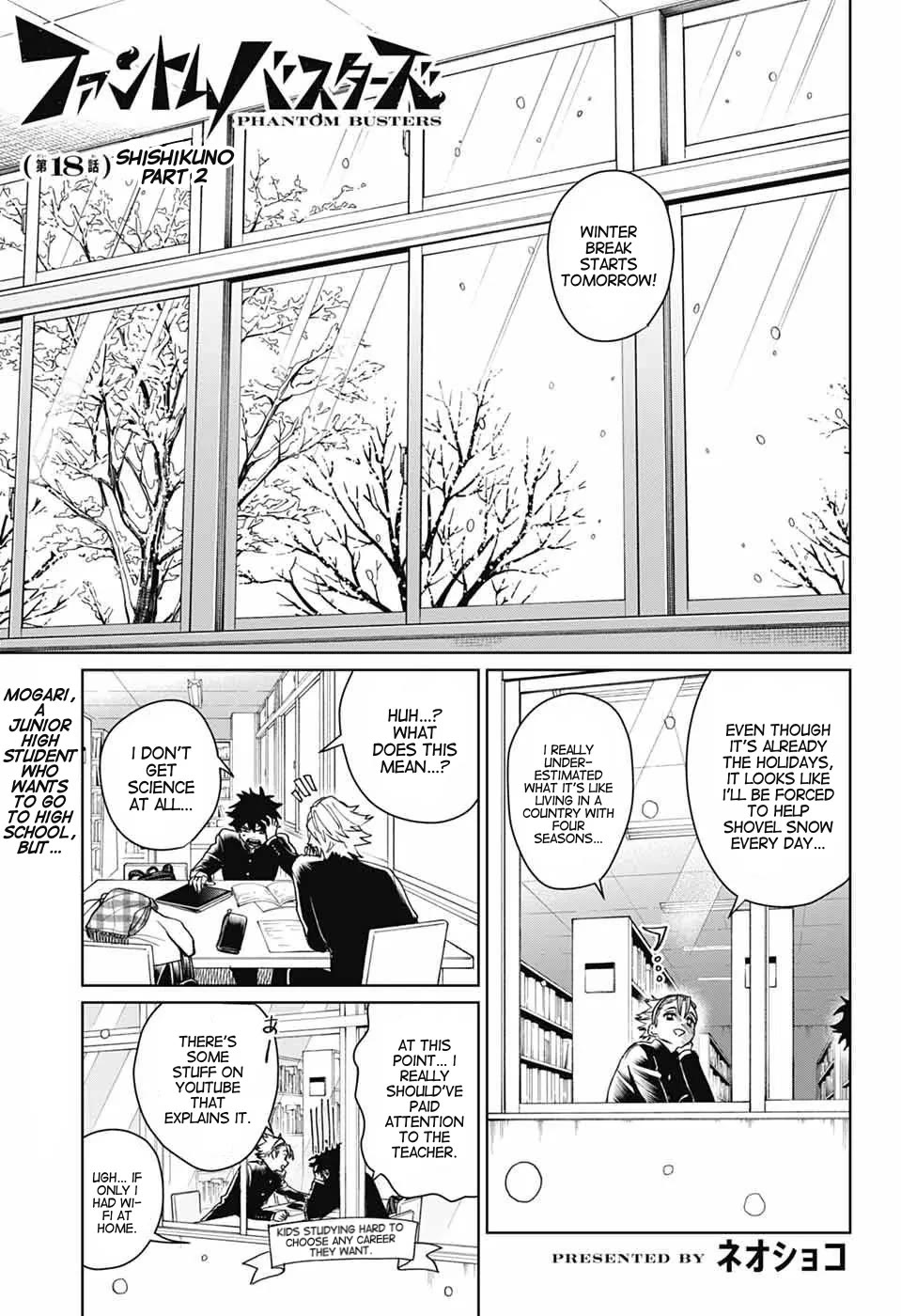 Phantom Busters Chapter 18 page 1 - Chapter 18: Shishikuno part 2