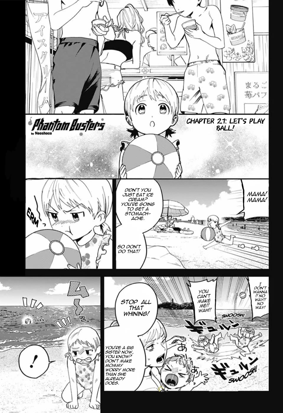 Phantom Busters Chapter 21 page 1 - Chapter 21: Let’s Play Volleyball!