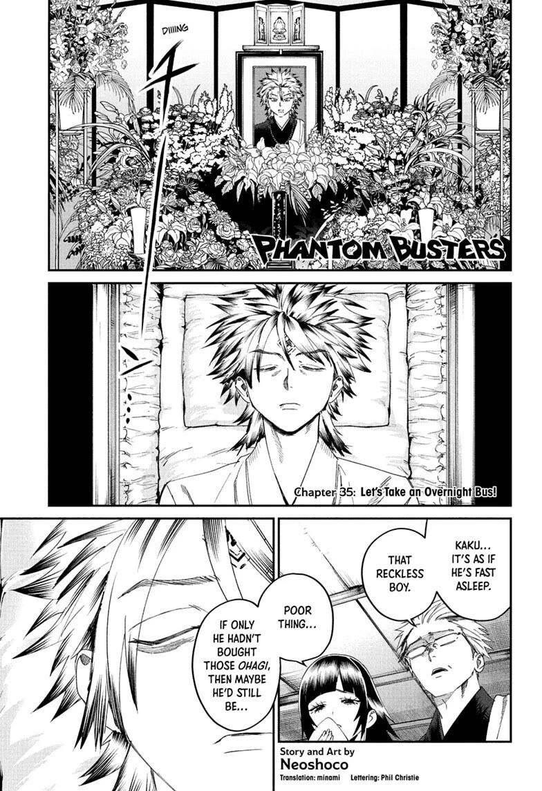 Phantom Busters Chapter 35 page 1 - Chapter 35: Let's Take an Overnight Bus!