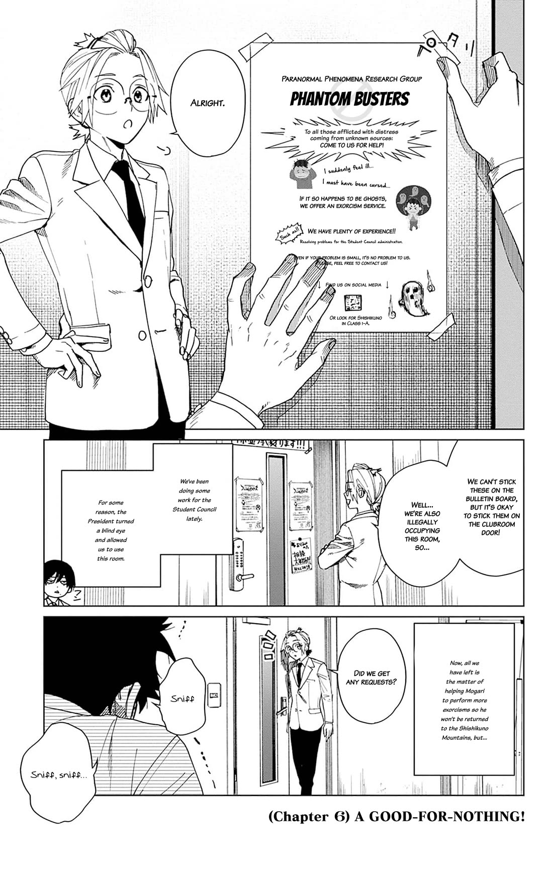 Phantom Busters Chapter 6 page 1 - Chapter 6: A Good-for-nothing!