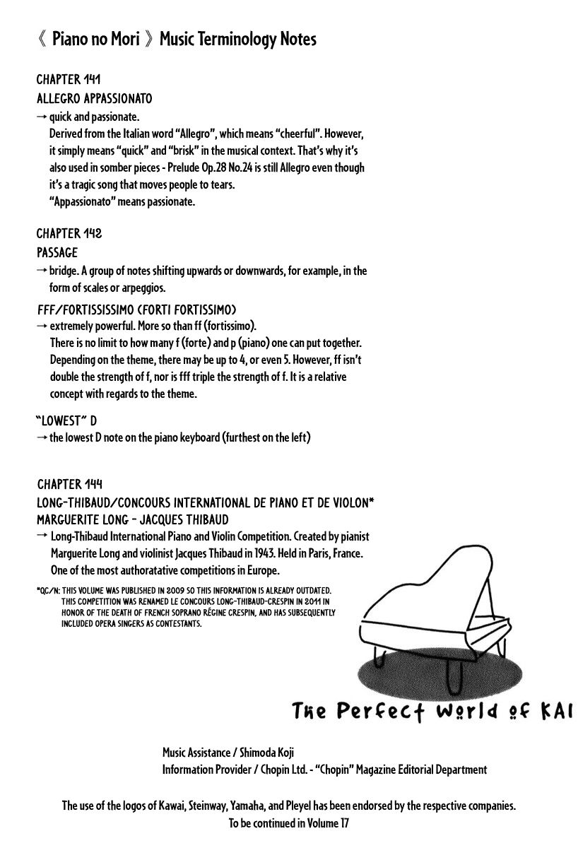 Piano no Mori Chapter 147 page 27 - Chapter 147 : Speculations