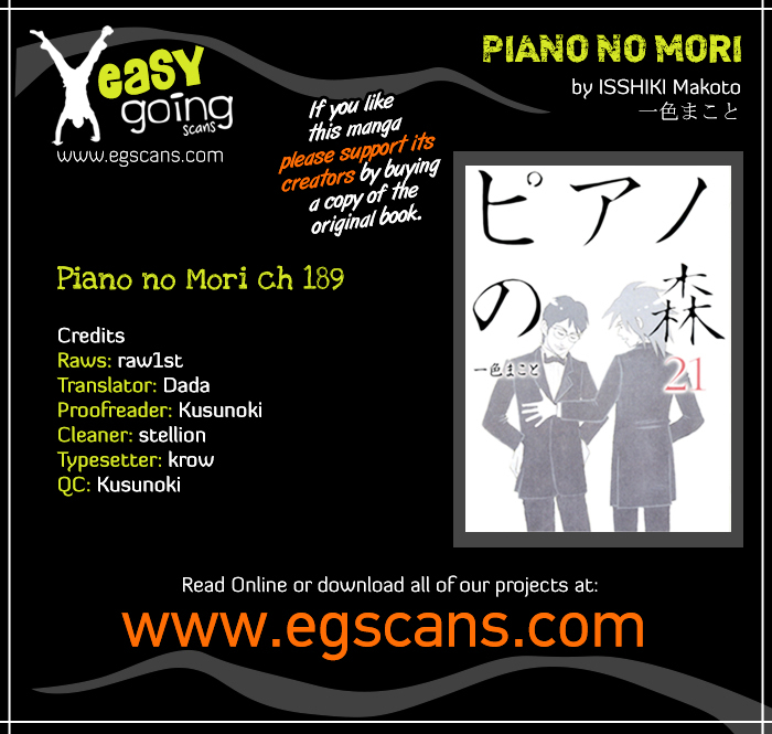 Piano no Mori Chapter 189 page 1 - Chapter 189 : "Forget It All"