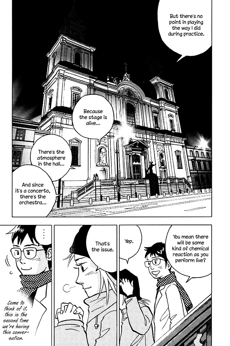 Piano no Mori Chapter 200 page 14 - Chapter 200 : Midnight Stroll in Warsaw