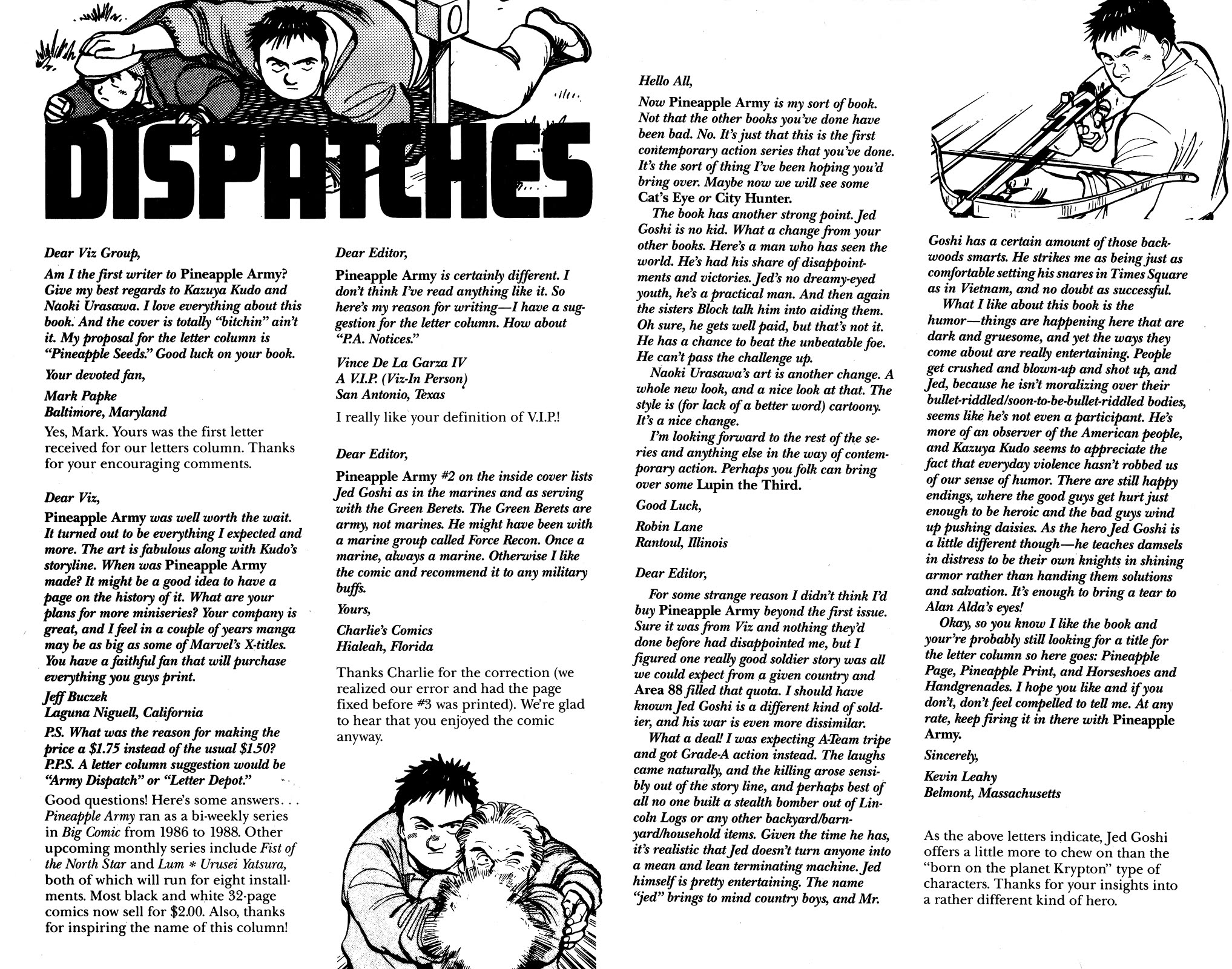 Pineapple Army Chapter 12 page 33 - Chapter 12: Operation Eight A Bouquet of Flowers (Issue No. 8, March 21, 1989)