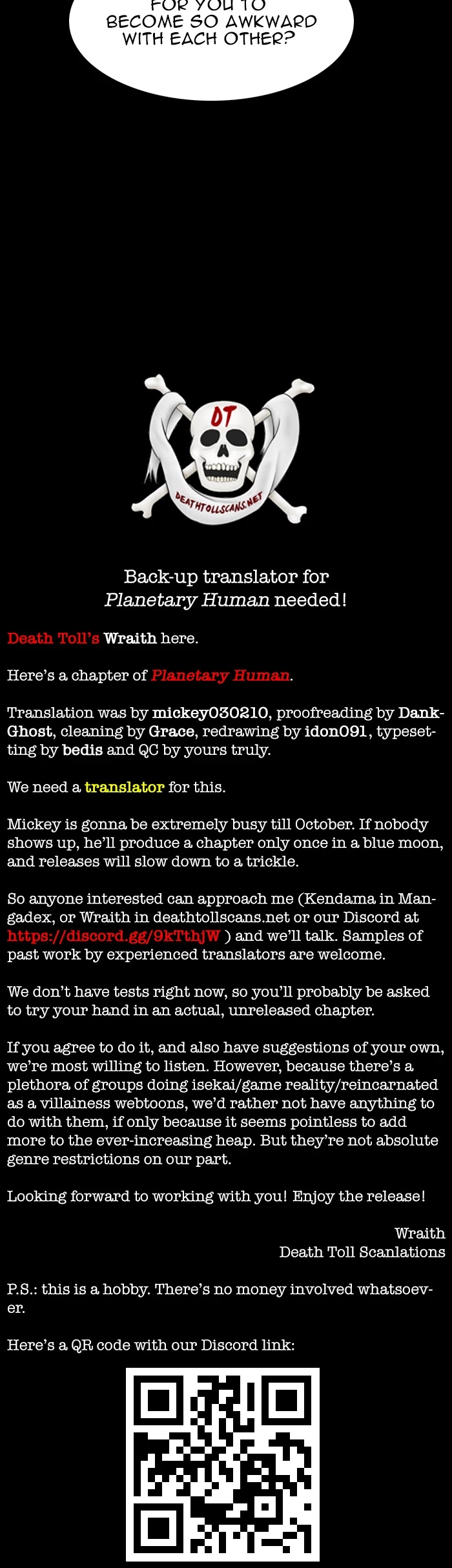 Planetary Human Chapter 70 page 33 - Chapter 70