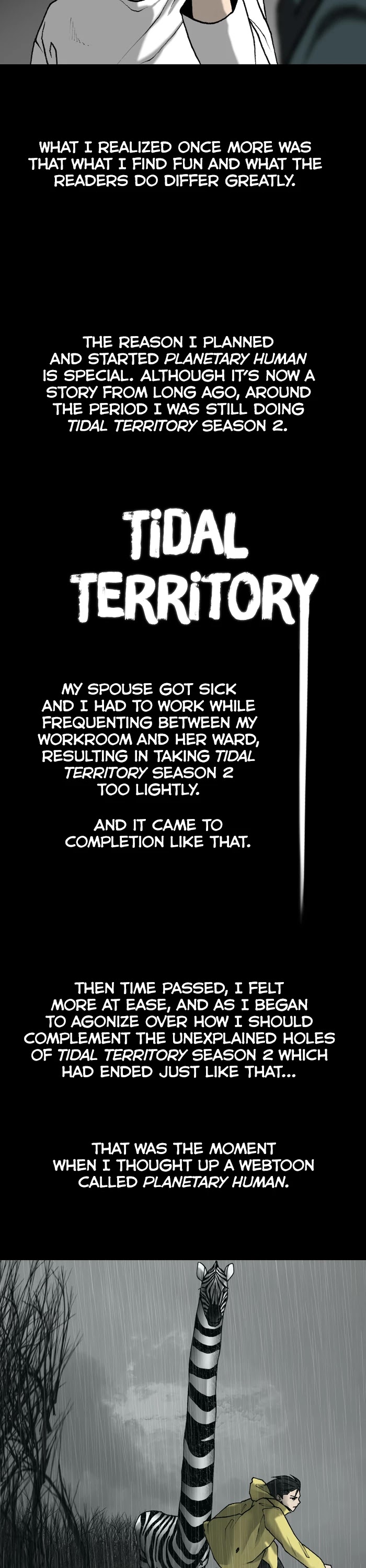 Planetary Human Chapter 98.1 page 2 - Chapter 98.1: Afterword [END]
