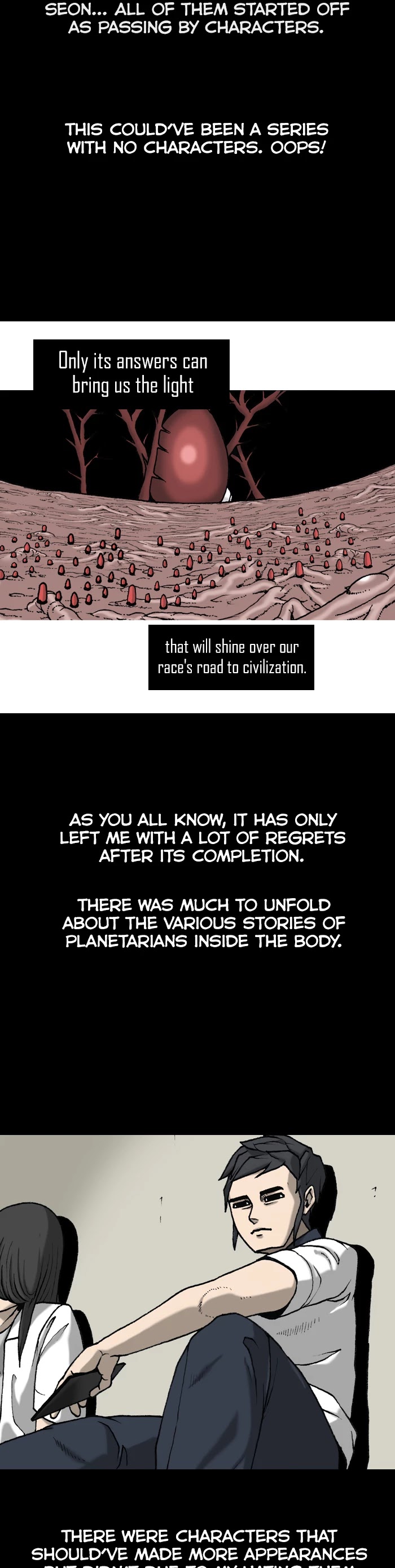 Planetary Human Chapter 98.1 page 7 - Chapter 98.1: Afterword [END]