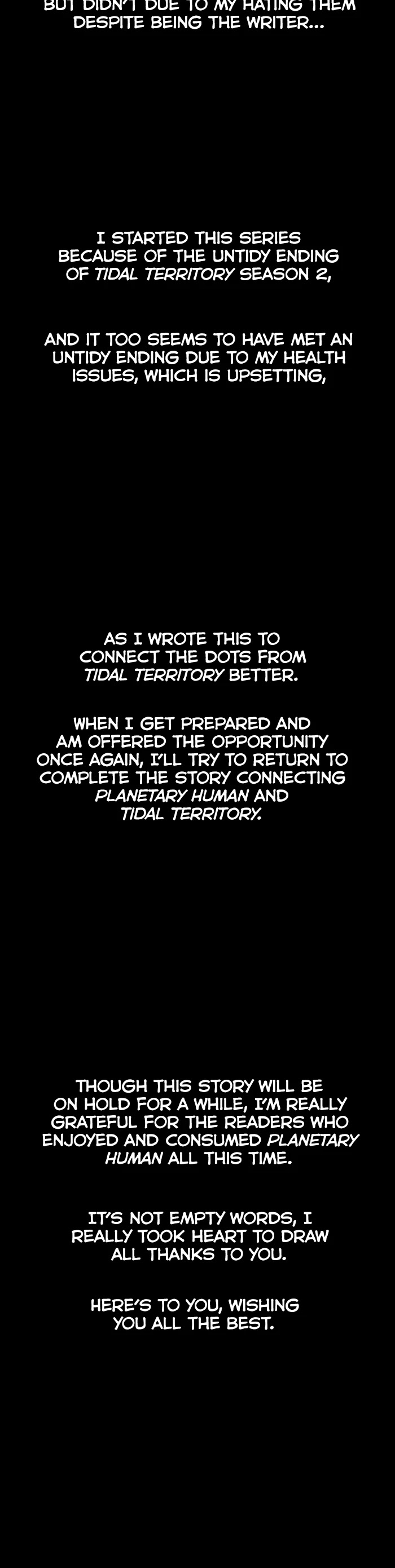 Planetary Human Chapter 98.1 page 8 - Chapter 98.1: Afterword [END]