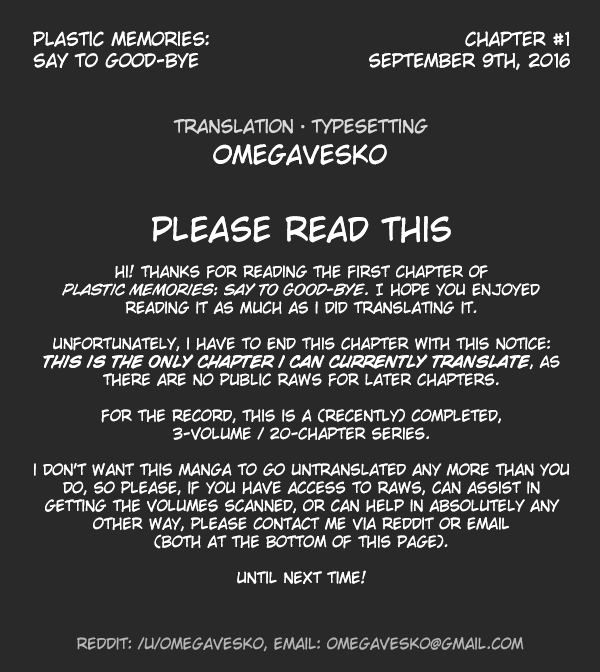 Plastic Memories - Say to Good-bye Chapter 1 page 64 - Chapter 1 : Memories: 01