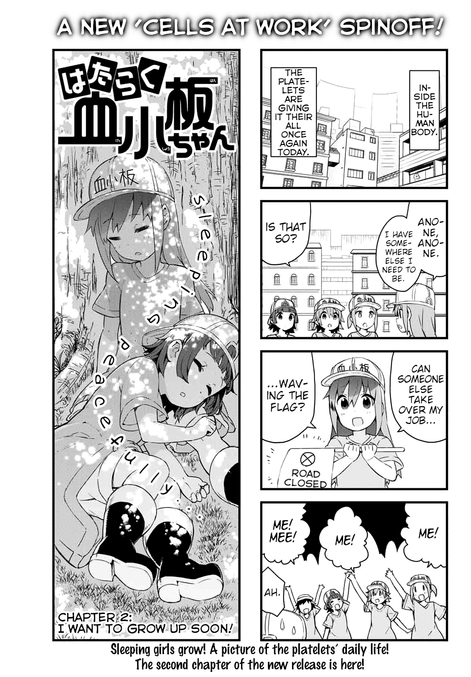 Platelets at Work Chapter 2 page 1 - Chapter 2: I Want to Grow Up Soon!