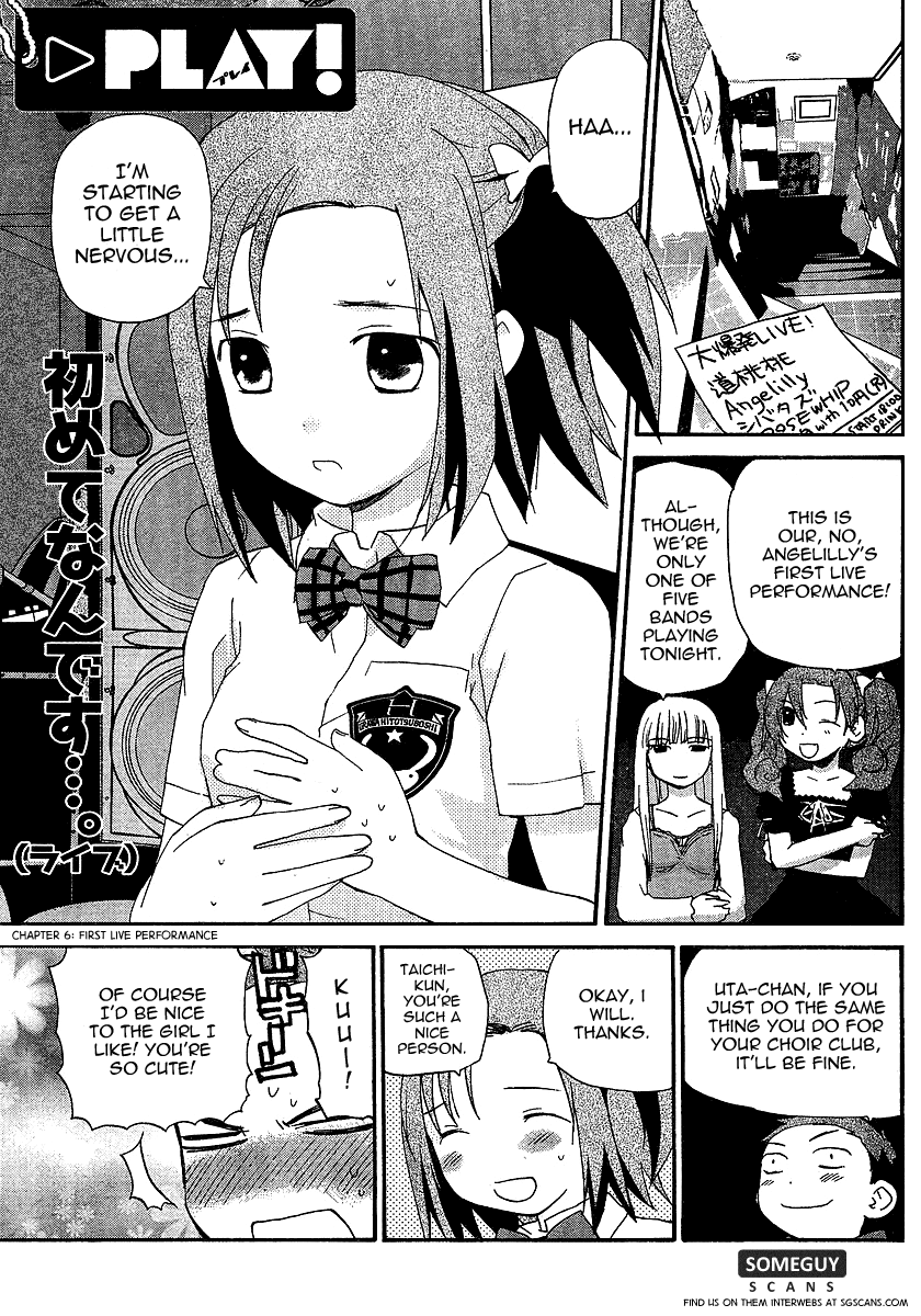 Play! Chapter 6 page 1 - Chapter 6: TRACK 6 - First Live Performance