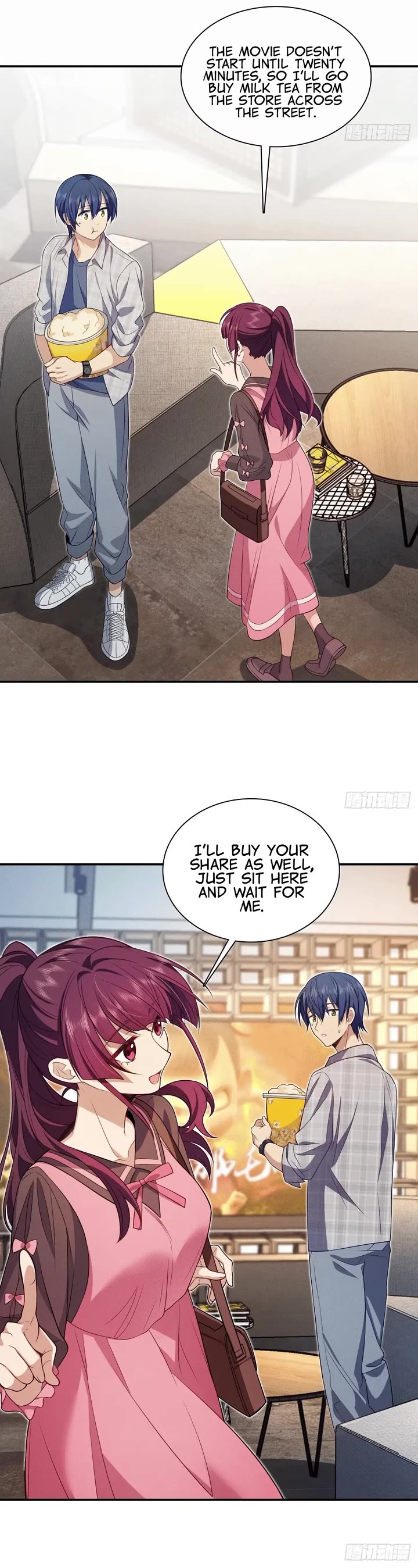 Please Behave, My Wife Chapter 4 page 5 - Chapter 4: The Movie Theatre is a Stressful Place